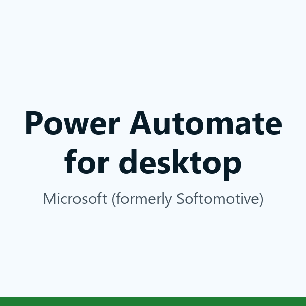 Power Automate for desktop