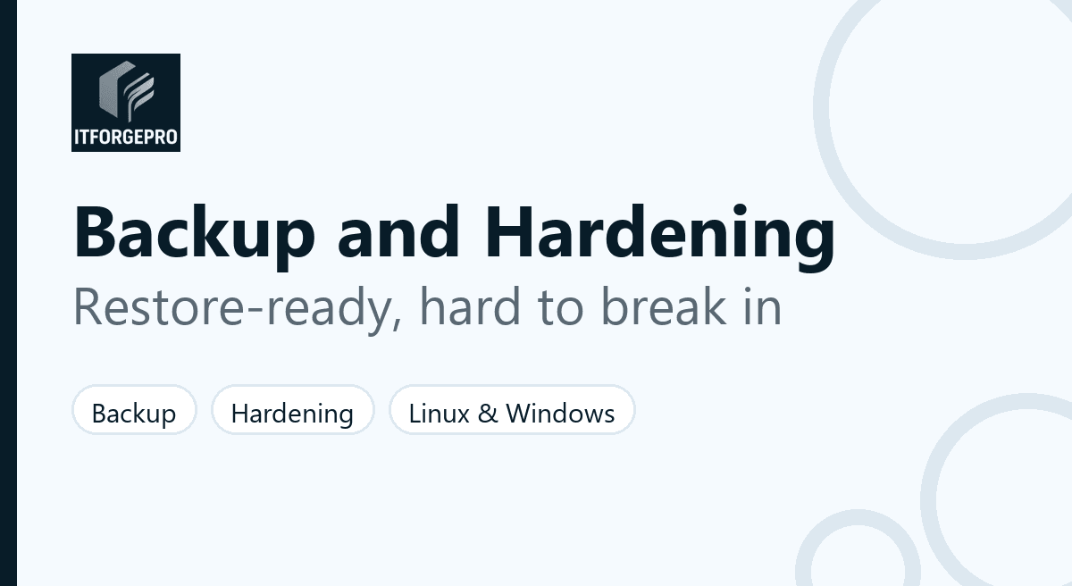 Backup and server hardening tools guide for sysadmins: Windows imaging, Linux backups, SSH hardening and malware scanning