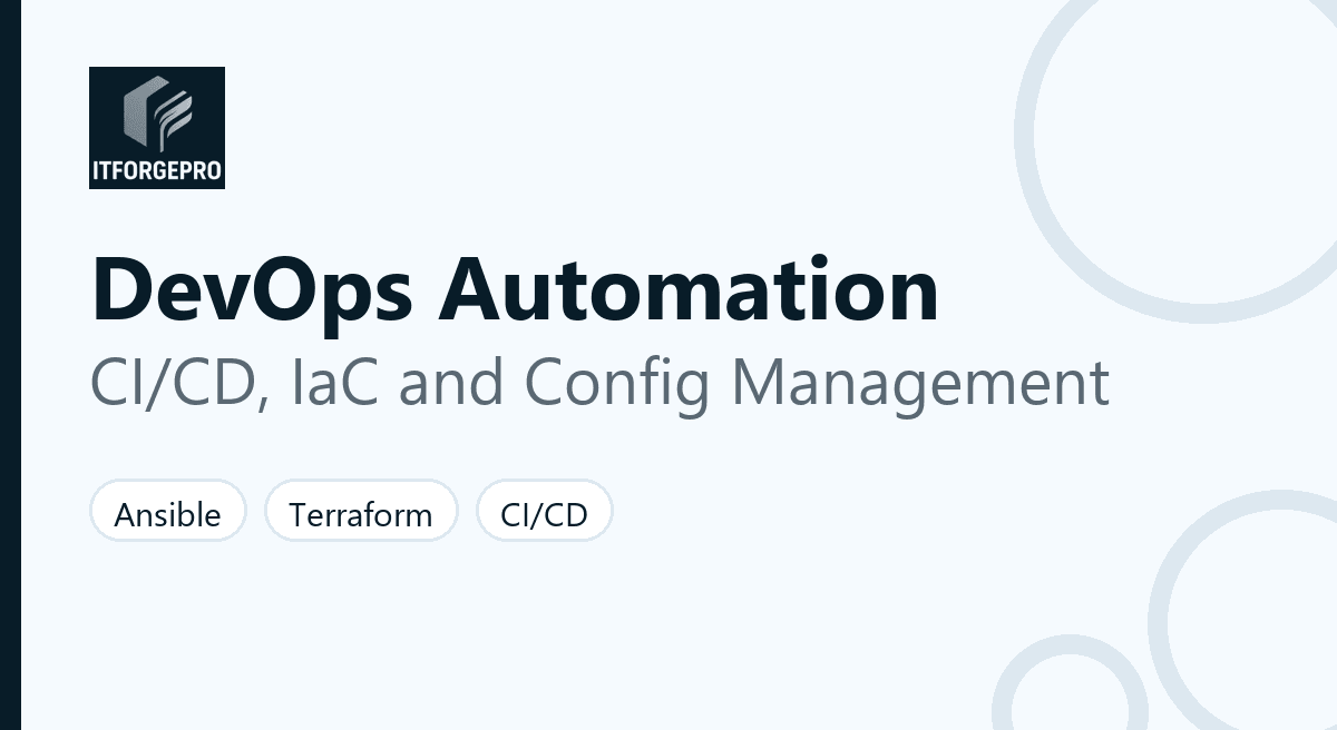 DevOps automation tools guide: CI/CD pipelines, infrastructure as code with Terraform and OpenTofu, configuration management with Ansible