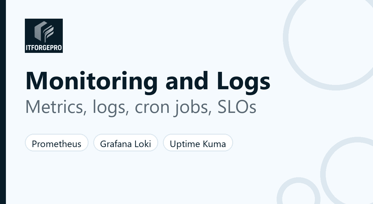 Server monitoring and log management tools for sysadmins: Prometheus, Grafana Loki and Uptime Kuma